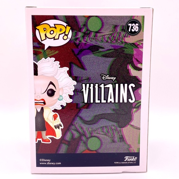 Funko Pop Disney Villains Cruella De Vil 736 Emma Stone Vaulted Figure Exclusive - Picture 5 of 9